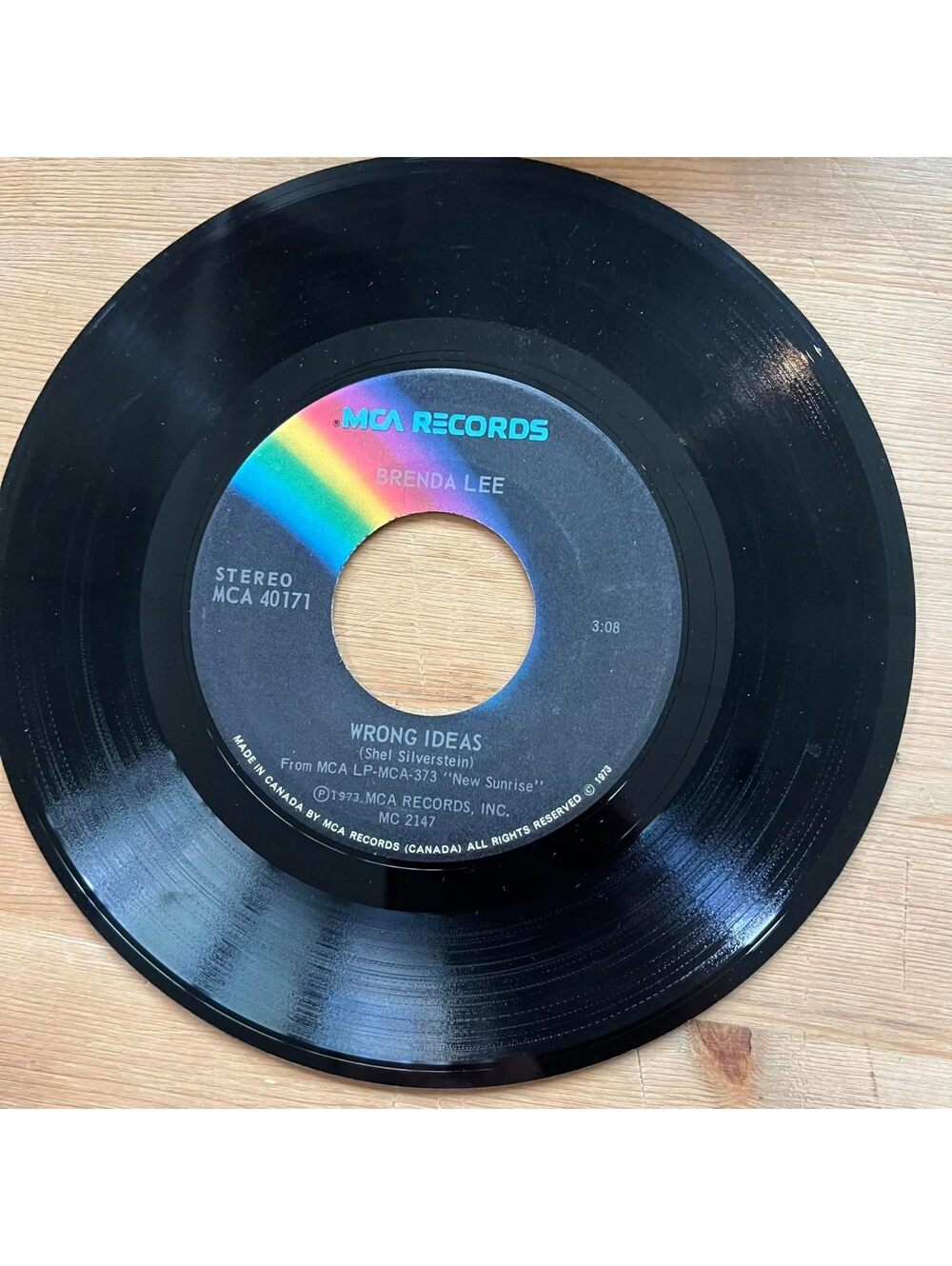 Brenda Lee - Wrong Ideas/Something for a Rainy Day 45rpm VG+ R16